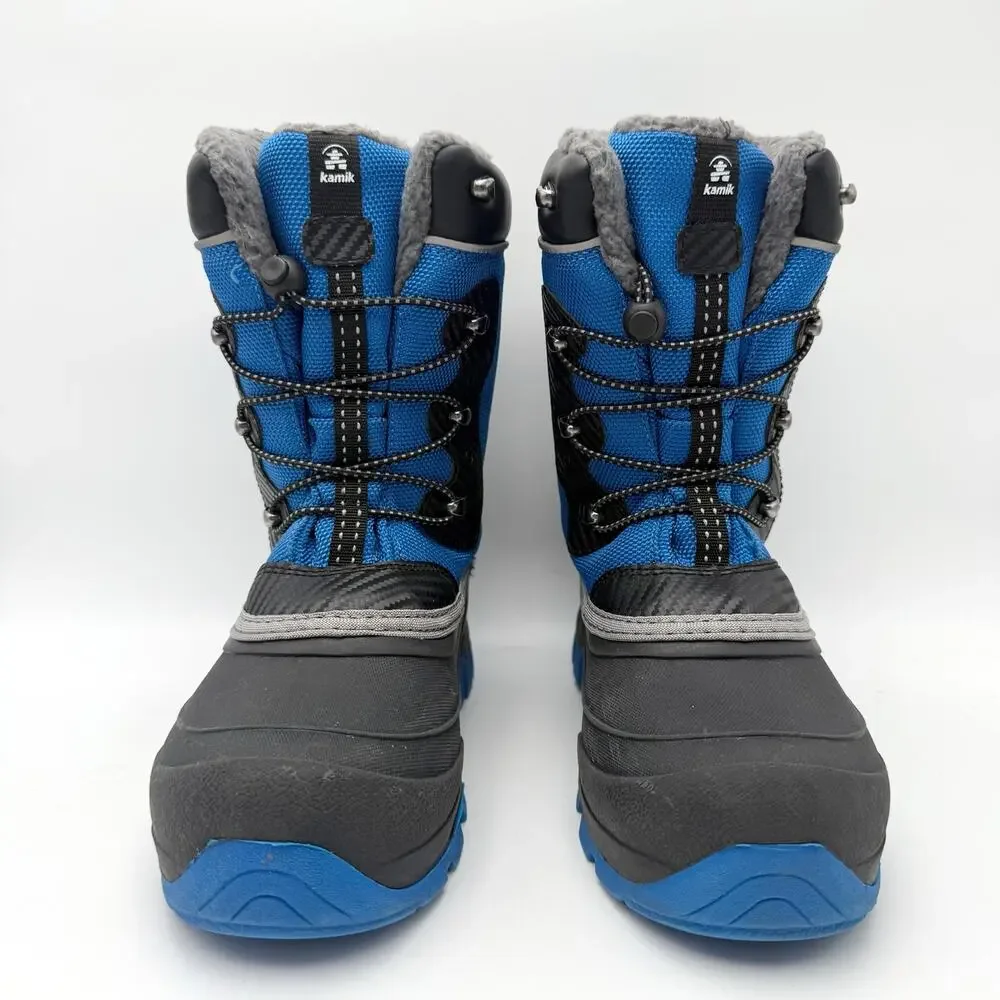 Kamik Kids Luke 3 Snow Boots US 5 EU 37 Blue Waterproof Insulated EUC